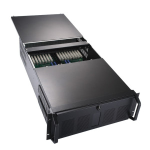 Axiomtek AX61492 4U 20-slot Rackmount chassis, three 5.25" and two 3.5" HDD drive bays